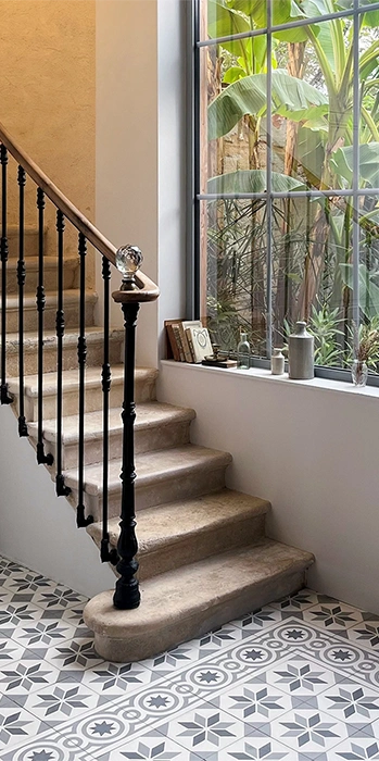 Entrance Hallway with cement tile floor 